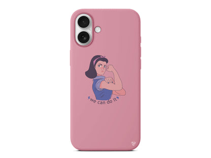 We Can Do It! 3 Lansman Model İçi Kadife Silikon Telefon Kılıfı – Plus Serisine Özel