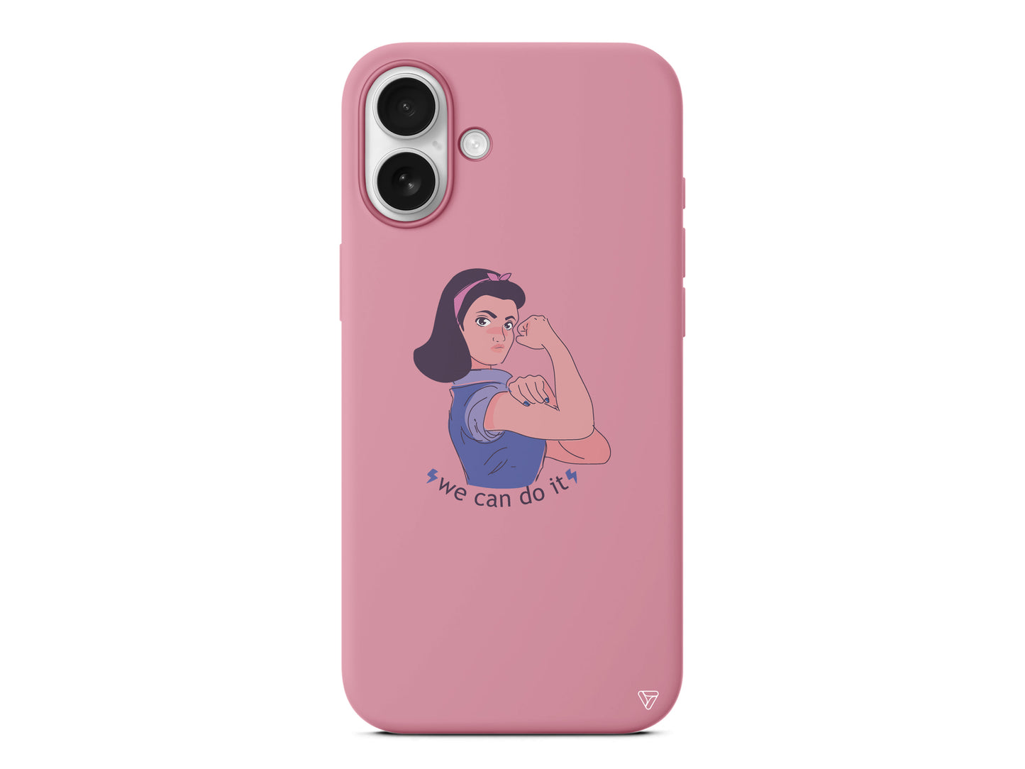 We Can Do It! 3 Lansman Model İçi Kadife Silikon Telefon Kılıfı