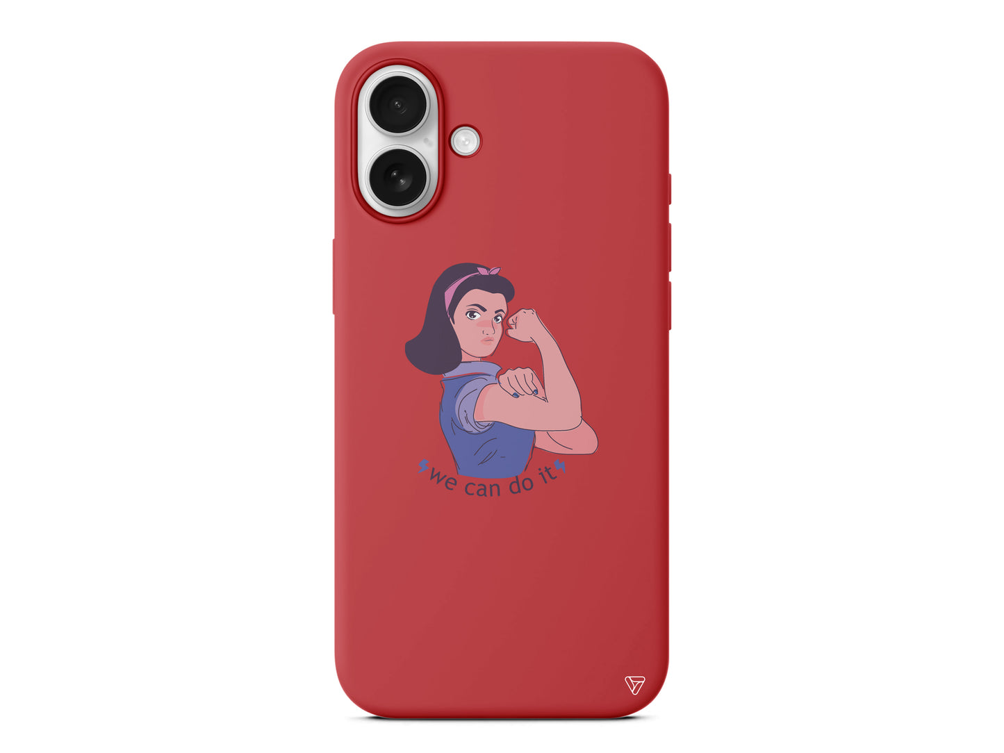 We Can Do It! 3 Lansman Model İçi Kadife Silikon Telefon Kılıfı – Plus Serisine Özel