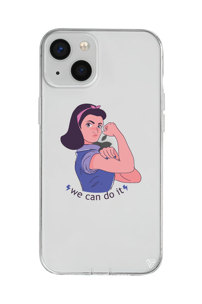 We Can Do It! 3 Lansman Model İçi Kadife Silikon Telefon Kılıfı – Plus Serisine Özel