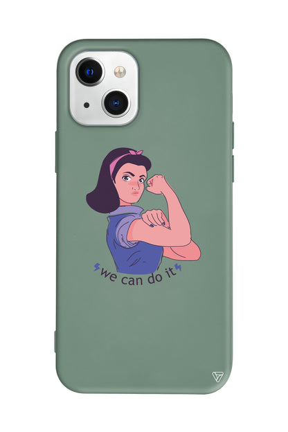 We Can Do It! 3 Lansman Model İçi Kadife Silikon Telefon Kılıfı – Plus Serisine Özel