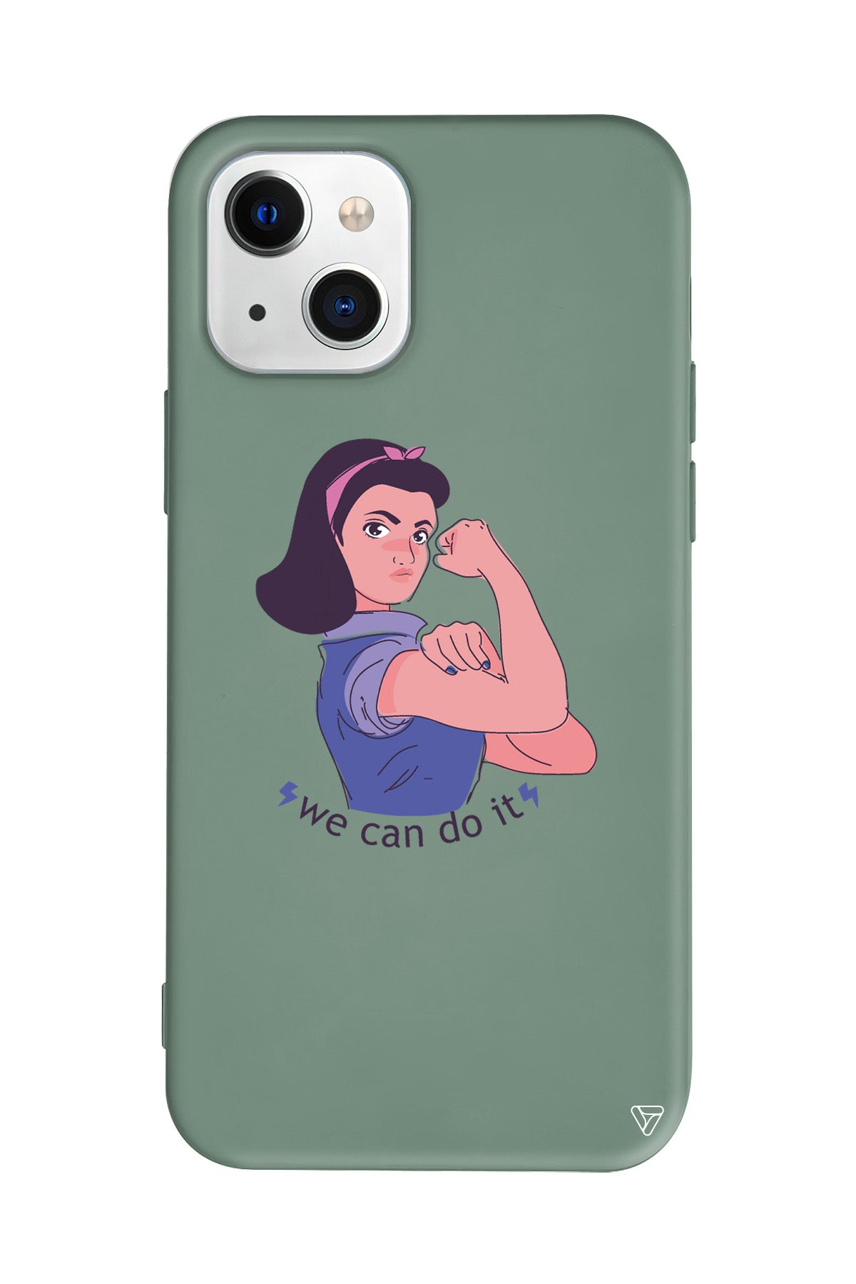 We Can Do It! 3 Lansman Model İçi Kadife Silikon Telefon Kılıfı