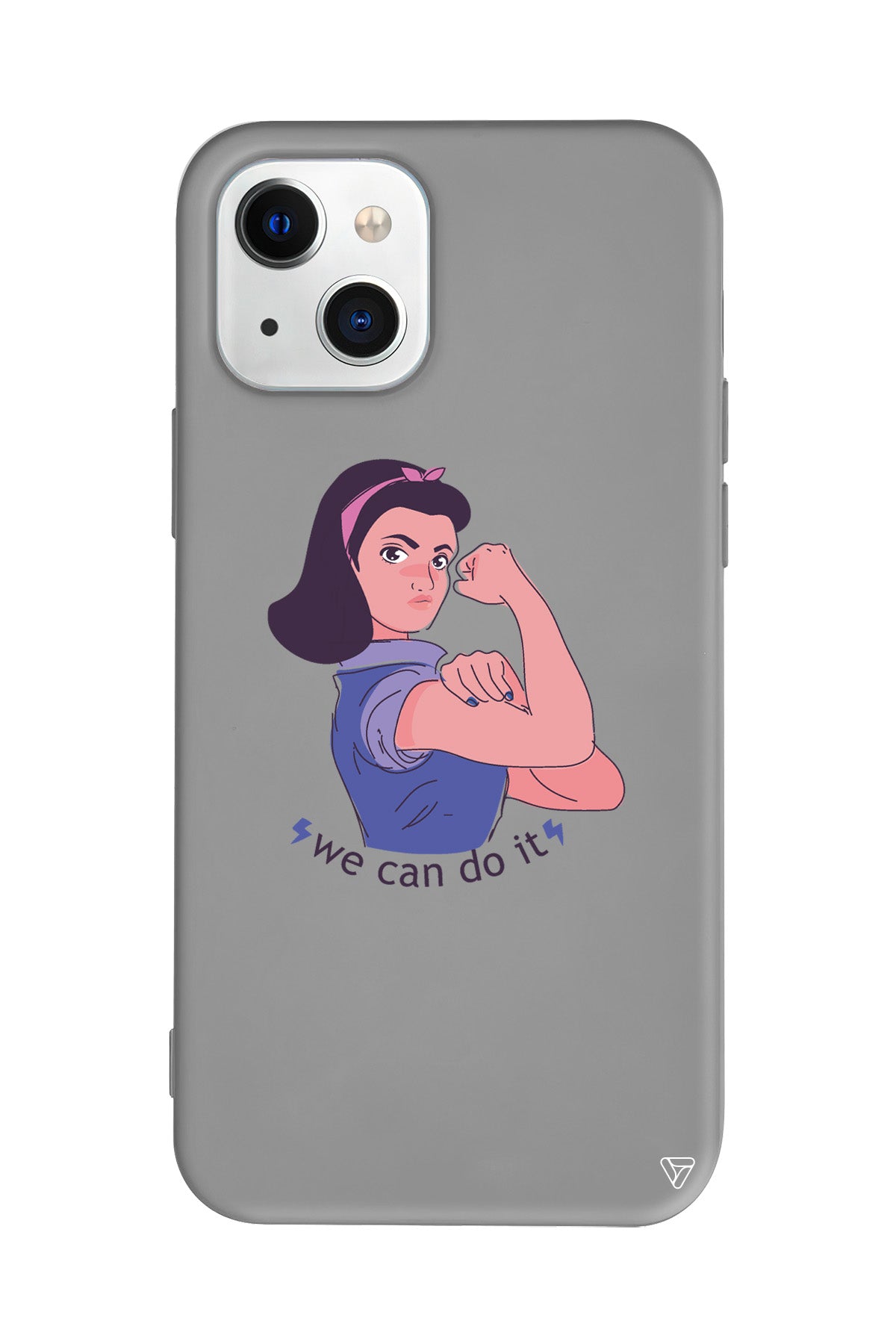 We Can Do It! 3 Lansman Model İçi Kadife Silikon Telefon Kılıfı