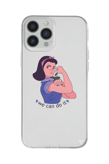 We Can Do It! 3 Lansman Model İçi Kadife Silikon Telefon Kılıfı