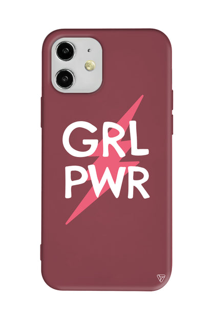 Flash and Grl Pwr Lansman Model İçi Kadife Silikon Telefon Kılıfı