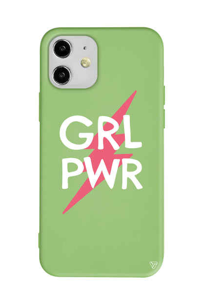 Flash and Grl Pwr Lansman Model İçi Kadife Silikon Telefon Kılıfı