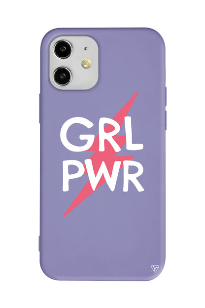 Flash and Grl Pwr Lansman Model İçi Kadife Silikon Telefon Kılıfı