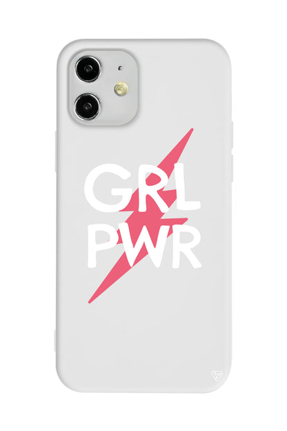 Flash and Grl Pwr Lansman Model İçi Kadife Silikon Telefon Kılıfı