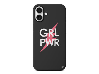 Flash and Grl Pwr Lansman Model İçi Kadife Silikon Telefon Kılıfı