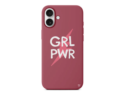 Flash and Grl Pwr Lansman Model İçi Kadife Silikon Telefon Kılıfı