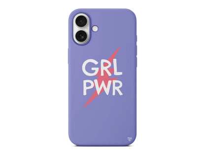 Flash and Grl Pwr Lansman Model İçi Kadife Silikon Telefon Kılıfı