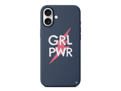 Flash and Grl Pwr Lansman Model İçi Kadife Silikon Telefon Kılıfı – Plus Serisine Özel