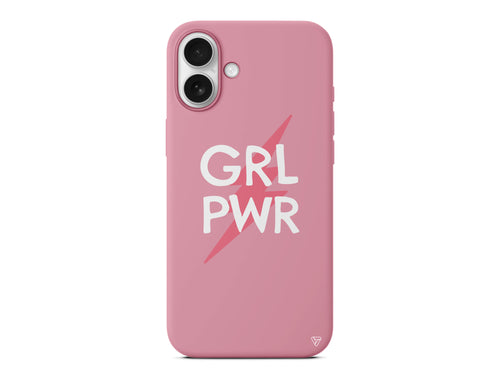 Flash and Grl Pwr Lansman Model İçi Kadife Silikon Telefon Kılıfı – Plus Serisine Özel