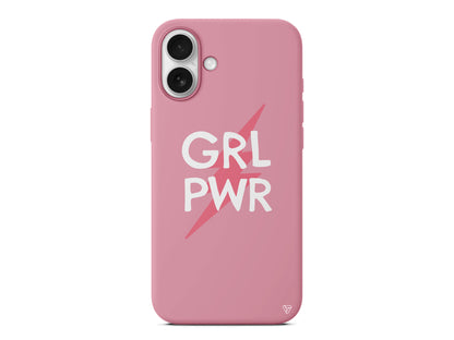 Flash and Grl Pwr Lansman Model İçi Kadife Silikon Telefon Kılıfı