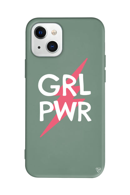 Flash and Grl Pwr Lansman Model İçi Kadife Silikon Telefon Kılıfı