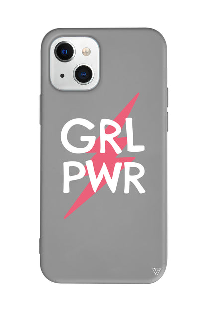 Flash and Grl Pwr Lansman Model İçi Kadife Silikon Telefon Kılıfı – Plus Serisine Özel