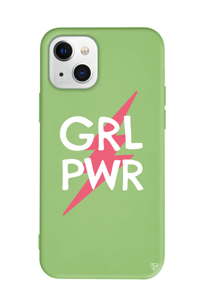Flash and Grl Pwr Lansman Model İçi Kadife Silikon Telefon Kılıfı