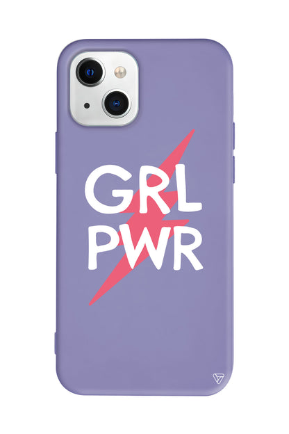 Flash and Grl Pwr Lansman Model İçi Kadife Silikon Telefon Kılıfı