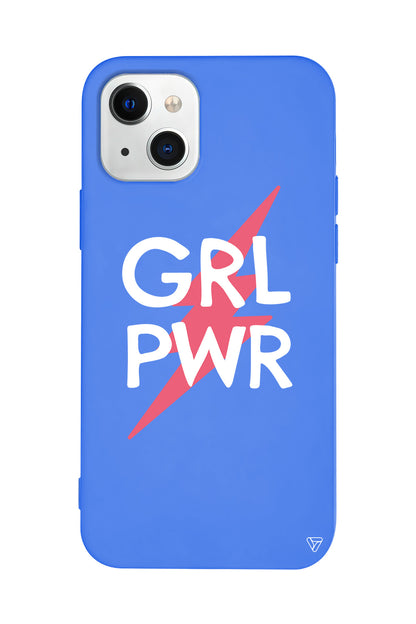 Flash and Grl Pwr Lansman Model İçi Kadife Silikon Telefon Kılıfı