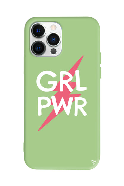 Flash and Grl Pwr Lansman Model İçi Kadife Silikon Telefon Kılıfı