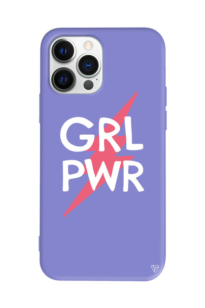 Flash and Grl Pwr Lansman Model İçi Kadife Silikon Telefon Kılıfı