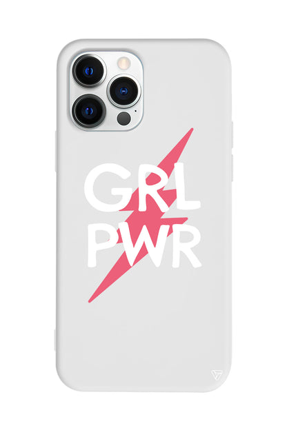 Flash and Grl Pwr Lansman Model İçi Kadife Silikon Telefon Kılıfı