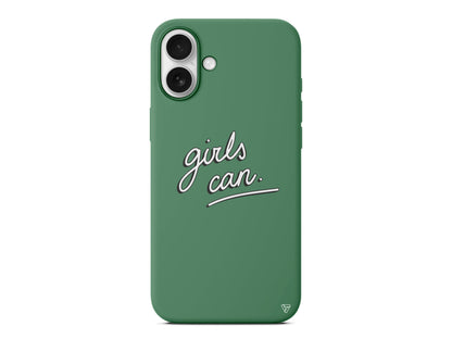 Girls Can! Lansman Model İçi Kadife Silikon Telefon Kılıfı – Plus Serisine Özel
