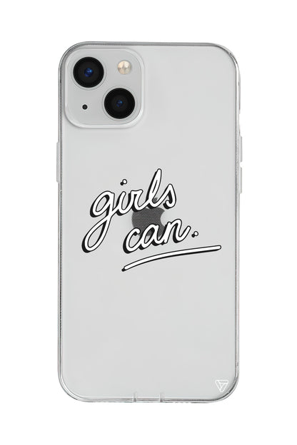 Girls Can! Lansman Model İçi Kadife Silikon Telefon Kılıfı – Plus Serisine Özel