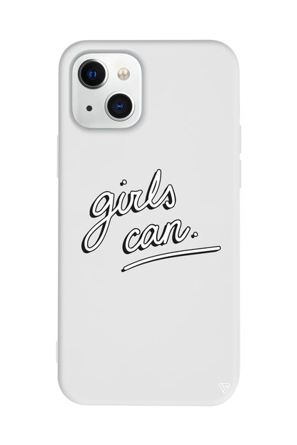 Girls Can! Lansman Model İçi Kadife Silikon Telefon Kılıfı – Plus Serisine Özel