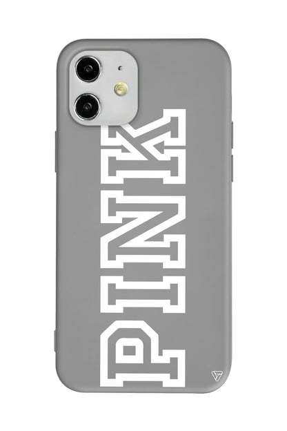 Pink Dikey Lansman Model İçi Kadife Silikon Telefon Kılıfı