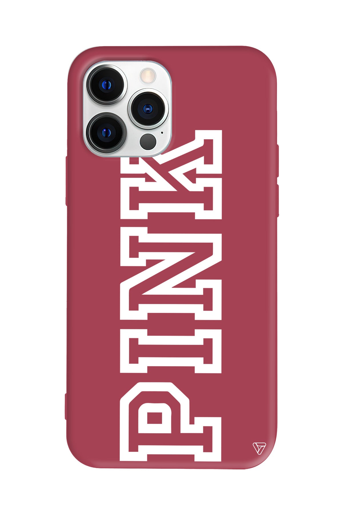 Pink Dikey Lansman Model İçi Kadife Silikon Telefon Kılıfı