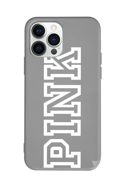 Pink Dikey Lansman Model İçi Kadife Silikon Telefon Kılıfı