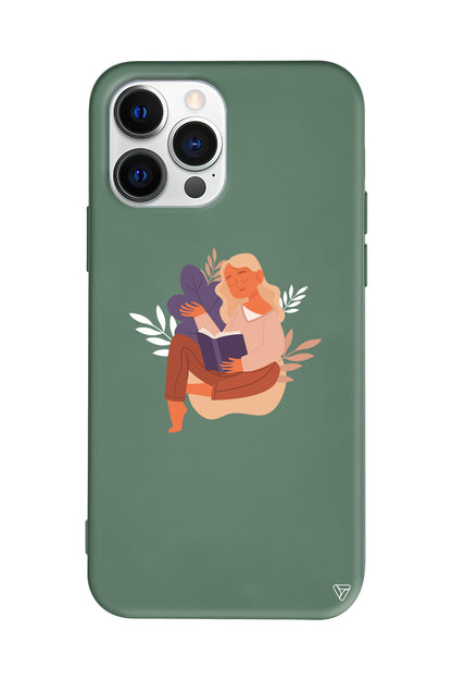 Book Lover Lansman Model İçi Kadife Silikon Telefon Kılıfı