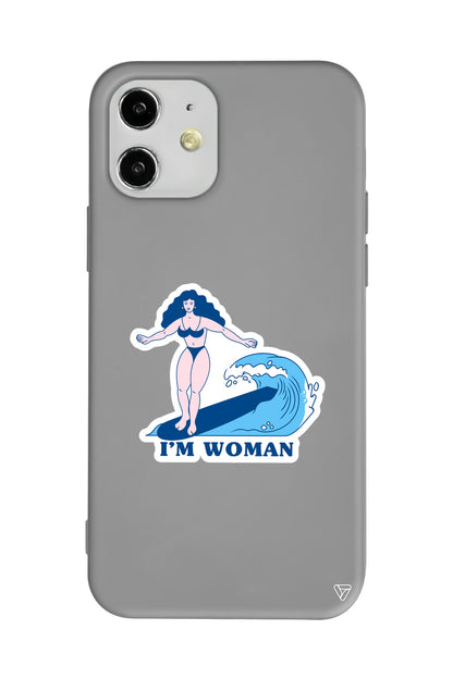 Surf Queen Lansman Model İçi Kadife Silikon Telefon Kılıfı