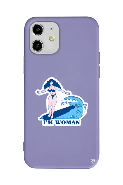 Surf Queen Lansman Model İçi Kadife Silikon Telefon Kılıfı