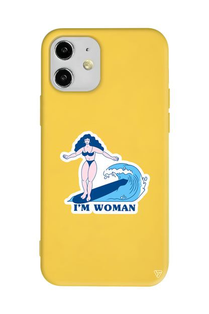Surf Queen Lansman Model İçi Kadife Silikon Telefon Kılıfı