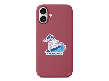 Surf Queen Lansman Model İçi Kadife Silikon Telefon Kılıfı