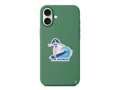 Surf Queen Lansman Model İçi Kadife Silikon Telefon Kılıfı