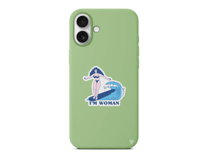 Surf Queen Lansman Model İçi Kadife Silikon Telefon Kılıfı