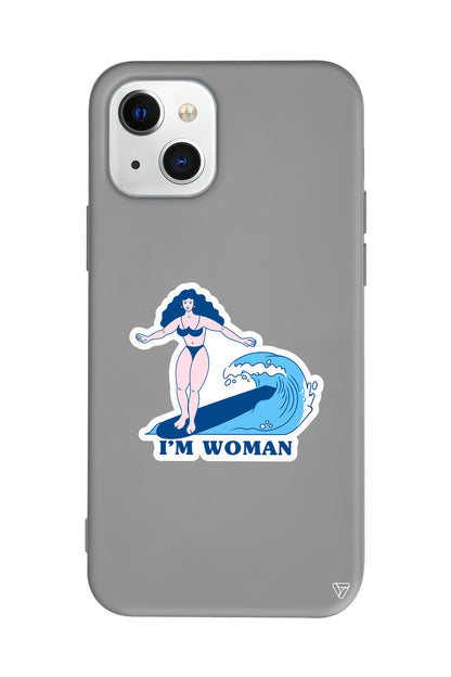 Surf Queen Lansman Model İçi Kadife Silikon Telefon Kılıfı