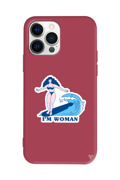 Surf Queen Lansman Model İçi Kadife Silikon Telefon Kılıfı