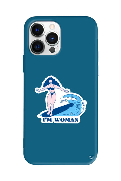 Surf Queen Lansman Model İçi Kadife Silikon Telefon Kılıfı