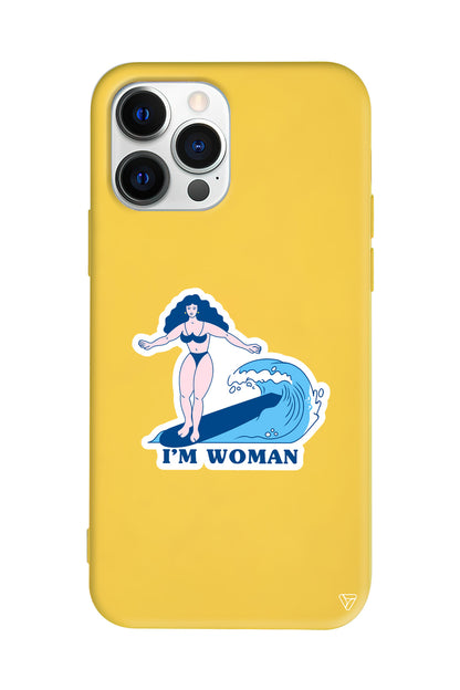 Surf Queen Lansman Model İçi Kadife Silikon Telefon Kılıfı