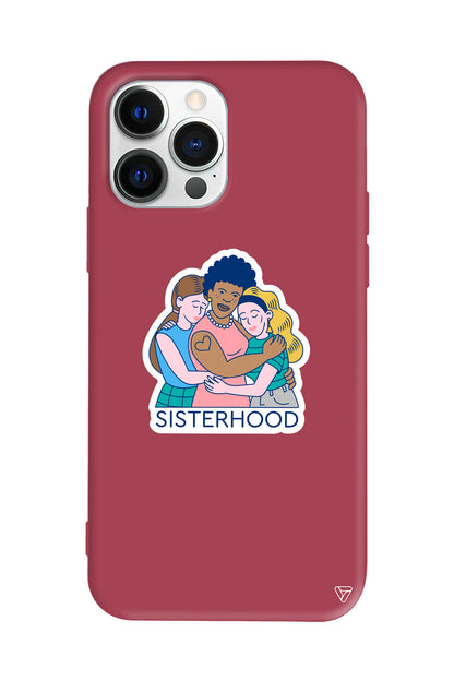 Sisterhood Lansman Model İçi Kadife Silikon Telefon Kılıfı