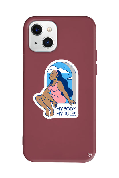 My Rules! Lansman Model İçi Kadife Silikon Telefon Kılıfı – Plus Serisine Özel