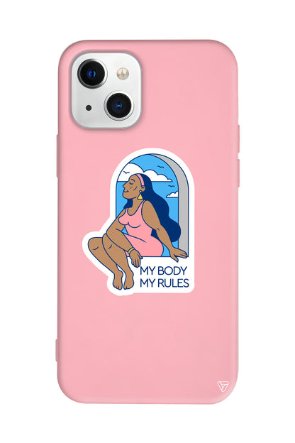 My Rules! Lansman Model İçi Kadife Silikon Telefon Kılıfı – Plus Serisine Özel