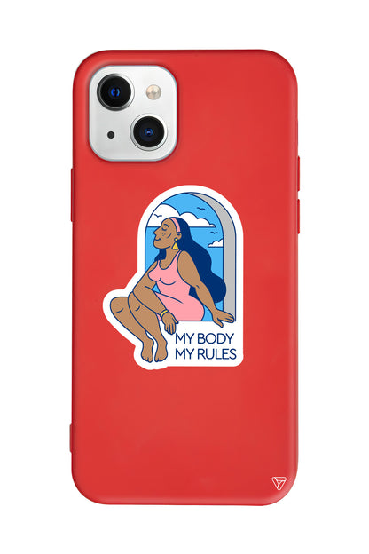 My Rules! Lansman Model İçi Kadife Silikon Telefon Kılıfı – Plus Serisine Özel