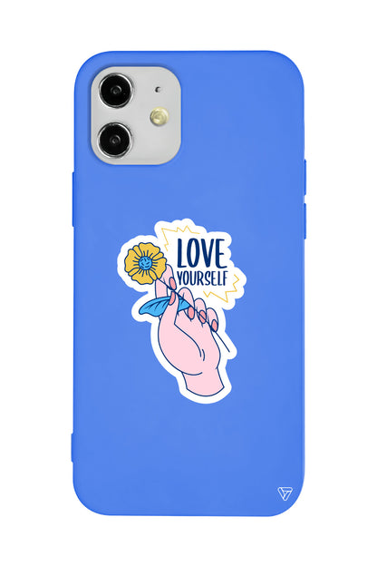 Love Yourself Lansman Model İçi Kadife Silikon Telefon Kılıfı