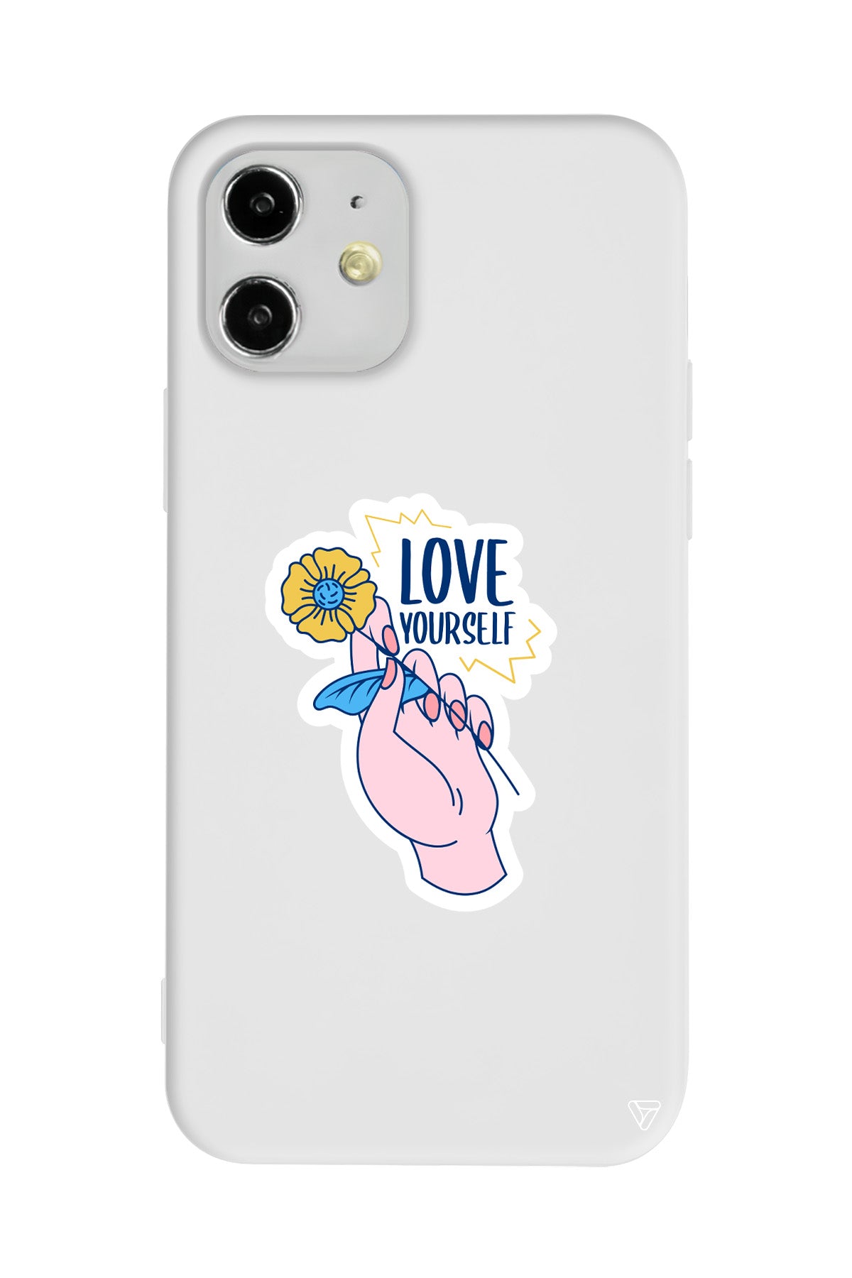 Love Yourself Lansman Model İçi Kadife Silikon Telefon Kılıfı