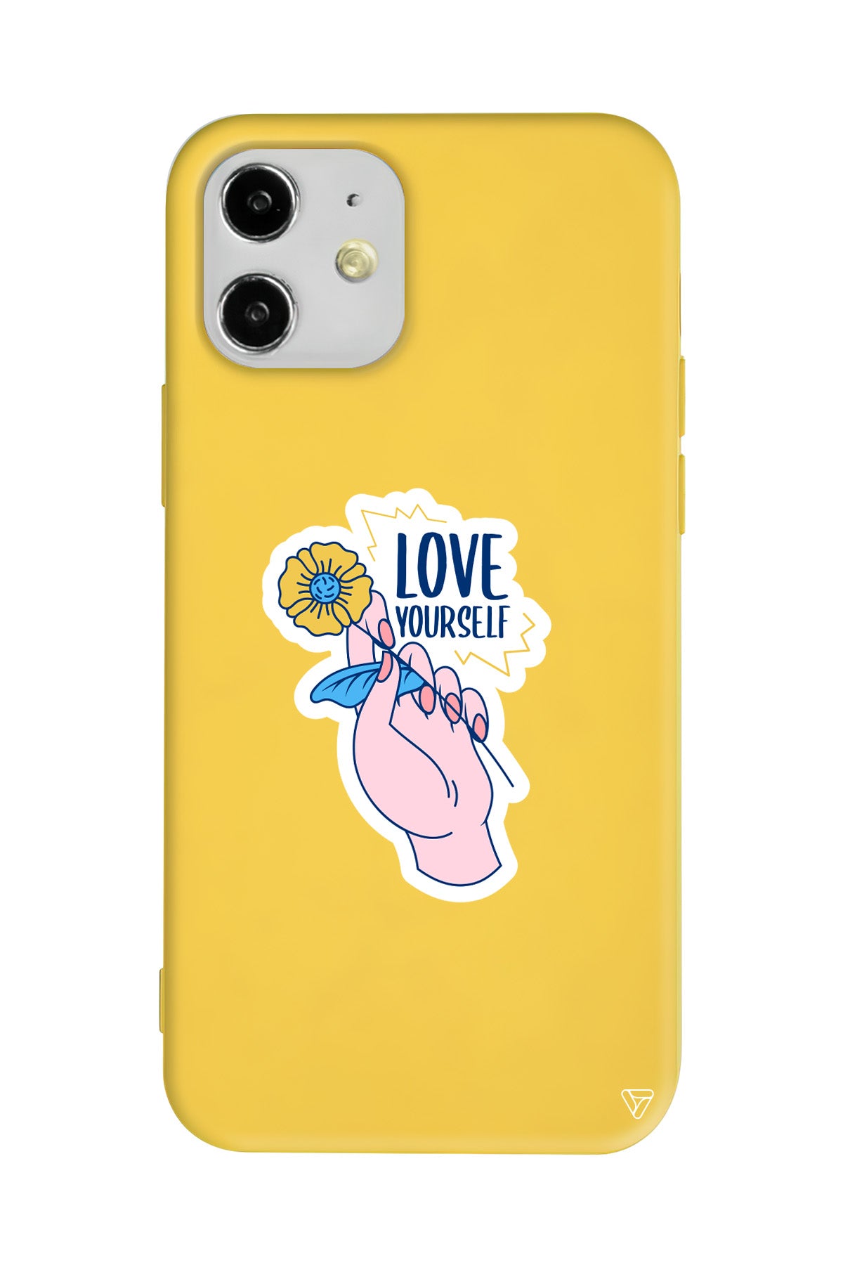 Love Yourself Lansman Model İçi Kadife Silikon Telefon Kılıfı